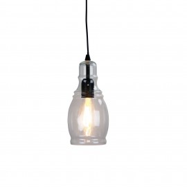 Oriel Lighting-AUBURN.1 Clear Glass Single Pendant